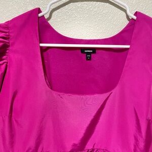 Express Fuchsia Square Neck Dress